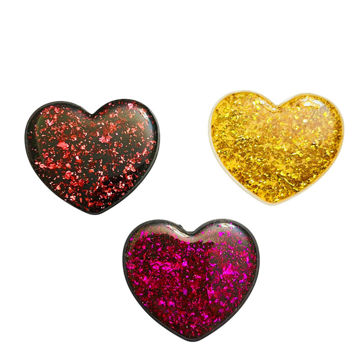 تصویر  پایه نگهدارنده گوشی موبایل پاپ سوکت مدل قلب کد 2001 مجموعه سه عددی