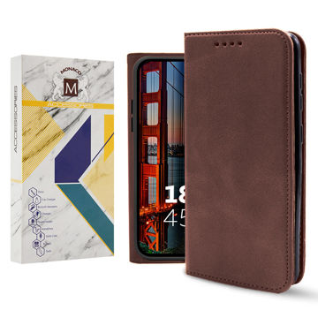 تصویر  کیف کلاسوری موناکو مدل لوکس مناسب برای گوشی موبایل سامسونگ Galaxy S22 Ultra