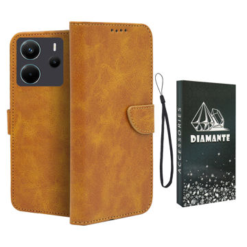 تصویر  کیف کلاسوری دیامانته مدل Scusa Bk مناسب برای گوشی موبایل شیائومی Redmi Note 14 4G  به همراه بند آویز