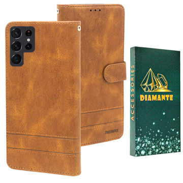 تصویر  کیف کلاسوری دیامانته مدل gn مناسب برای گوشی موبایل سامسونگ Galaxy S22 Ultra