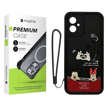 تصویر  کاور موفی مدل Silicone Puffer Minni Mouse Strap مناسب برای گوشی موبایل موتورولا Moto G14 / G24 به همراه بند