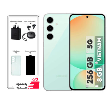 تصویر  گوشی موبایل سامسونگ مدل S24 FE دو سیم کارت ظرفیت 256 گیگابایت و رم 8 گیگابایت - ویتنام - به همراه هدیه شارژر 45 واتی سامسونگ همراه با کابل تبدیل 1.8 متری USB-C، هدفون بلوتوثی انکر مدل Soundcore R50i، محافظ صفحه نمایش و قاب ژله‌ای