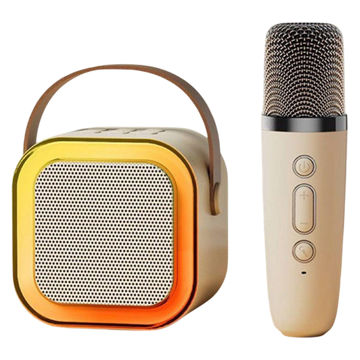 تصویر  اسپیکر بلوتوثی قابل حمل مدل KARAOKE به همراه میکروفن