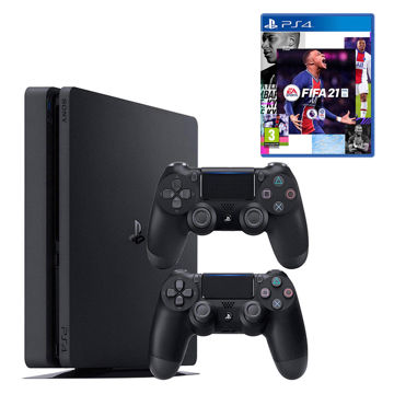 تصویر  مجموعه کنسول بازی سونی مدل Playstation 4 Slim CUH-2216B ظرفیت 1 ترابایت به همراه دسته اضافه و فیفا21