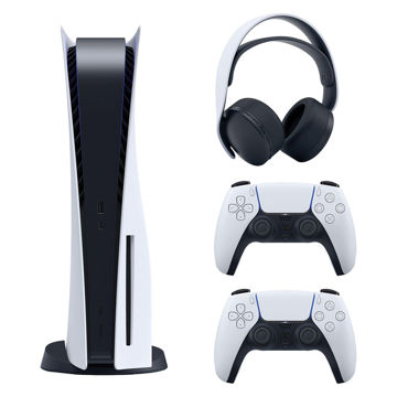 تصویر  مجموعه کنسول بازی سونی مدل PlayStation 5 Drive ظرفیت 825 گیگابایت به همراه هدست و دسته اضافی