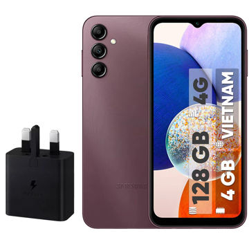 تصویر  گوشی موبایل سامسونگ مدل Galaxy A14 دو سیم کارت ظرفیت 128 گیگابایت و رم 4 گیگابایت به همراه شارژر 15وات سامسونگ - ویتنام