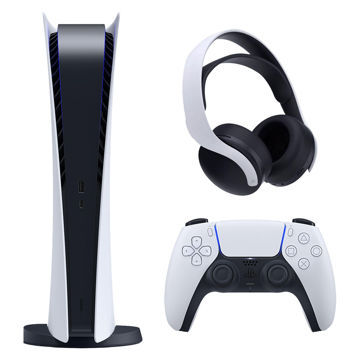تصویر  مجموعه کنسول بازی سونی مدل PLayStation 5 Digital به همراه هدست سونی Pulse 3D