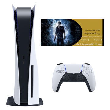 تصویر  کنسول بازی سونی مدل PlayStation 5 ظرفیت 825 گیگابایت ریجن 1218 آسیا به همراه کارت طلایی اشتراک نصب بازی