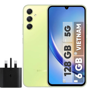 تصویر  گوشی موبایل سامسونگ مدل Galaxy A34 5G دو سیم کارت ظرفیت 128 گیگابایت و رم 6 گیگابایت به همراه شارژر سامسونگ  - ویتنام