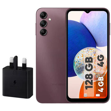 تصویر  گوشی موبایل سامسونگ مدل Galaxy A14 دو سیم کارت ظرفیت 128 گیگابایت و رم 4 گیگابایت به همراه شارژر سامسونگ