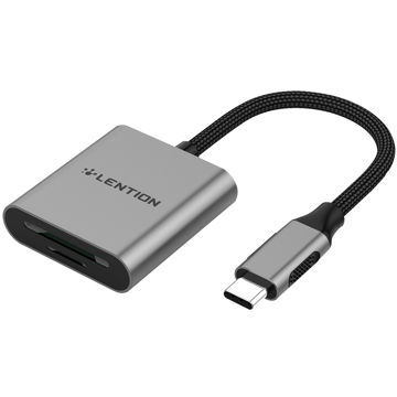 تصویر  مبدل USB-C به SD/microSD لنشن مدل CB-TP-C8-SIL