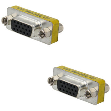 تصویر  مبدل دو سر مادگی VGA مدل 15Pin بسته 2 عددی