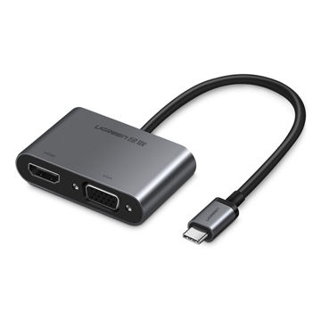 تصویر  مبدل usb-C به VGA/HDMI یوگرین مدل CM162-50505