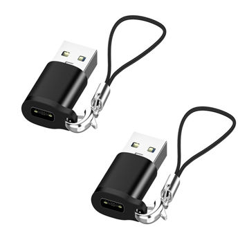 تصویر  مبدل USB به USB-C مدل OTG-Lanyard بسته دو عددی